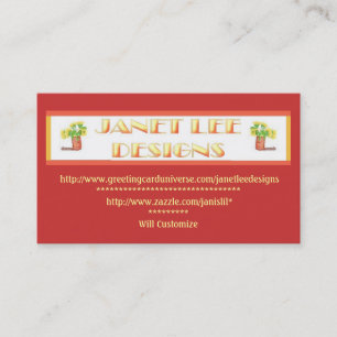 Cartão De Visita Janet Lee Designs