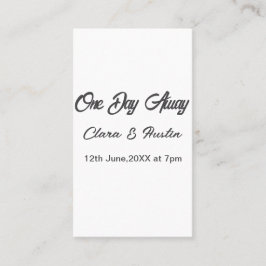 Cartão De Visita Jantar de ensaio Um dia à noite antes do nome da