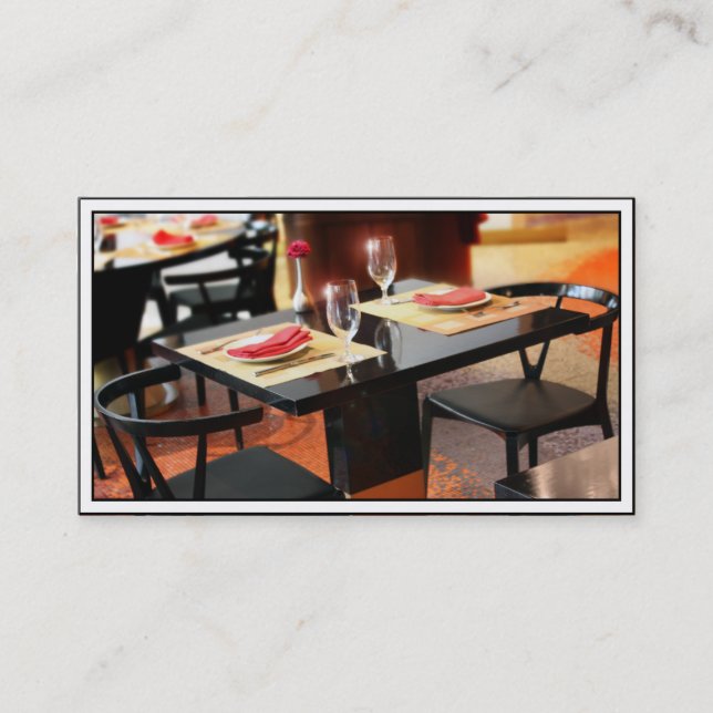 Cartão De Visita Janto Romântico para Dois (Frente)