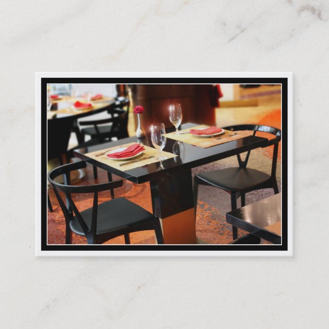 Cartão De Visita Janto Romântico para Dois (Frente)