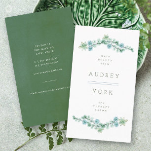 Cartão De Visita Jardim botânico chique floral do Succulent da