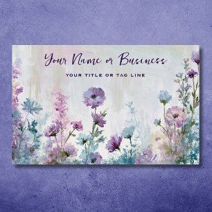 Cartão De Visita Jardim Botânico de Flores Silvestres Aquarela