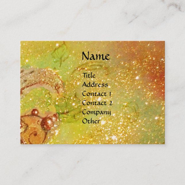 CARTÃO DE VISITA JARDIM DAS SOMBRAS PERDIDAS - COBRAS E IGUANAS (Frente)