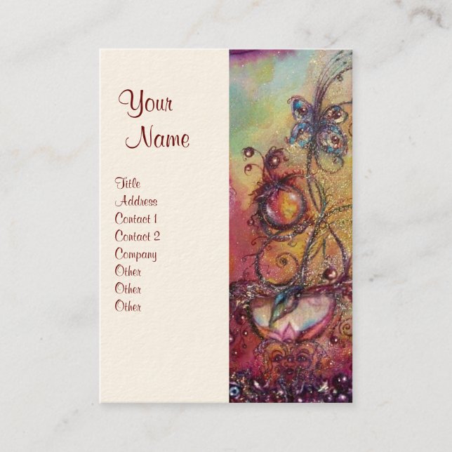 Cartão De Visita JARDIM DAS SOMBRAS PERDIDAS - detalhes (Frente)