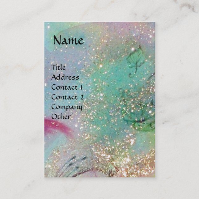 Cartão De Visita JARDIM DAS SOMBRAS PERDIDAS, FLYING RED DRAGON Blu (Frente)