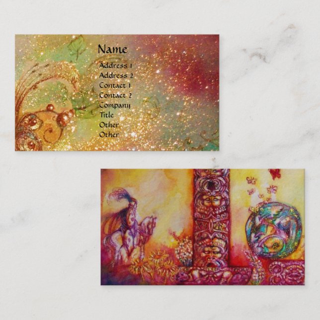 CARTÃO DE VISITA JARDIM DAS SOMBRAS PERDIDAS / NOITE E FÉ (Frente/Verso)