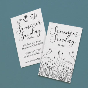 Cartão De Visita Jardim de Arte Florist Landscaper