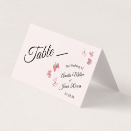 Cartão De Visita Jardim de Borboletas Cor-de-Rosa Casamento Românti