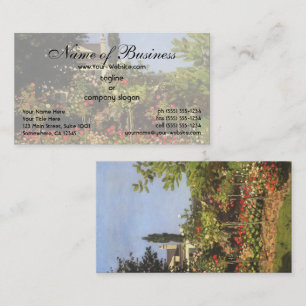 Cartão De Visita Jardim de Flor em Sainte-Adresse por Claude Monet