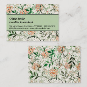 Cartão De Visita Jardim de Jasmim William Morris Flor Clássica