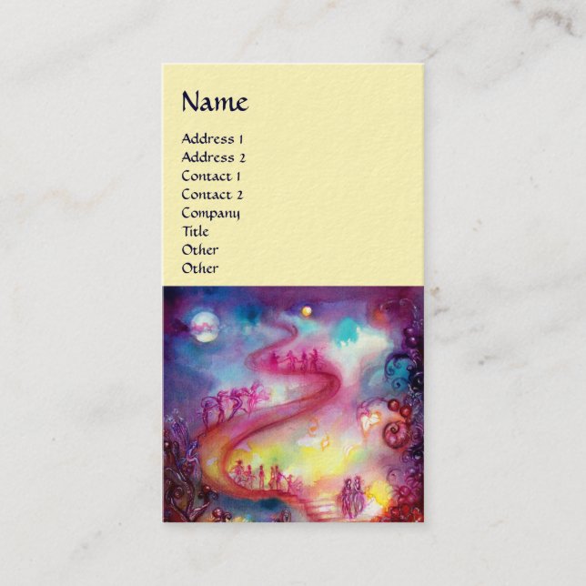 Cartão De Visita JARDIM DE SOMBRAS PERDIDAS/ESCADAS MÁGICAS cor-de- (Frente)