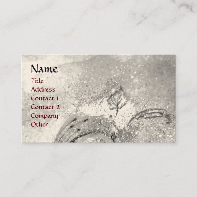 CARTÃO DE VISITA JARDIM DE SOMBRAS PERDIDAS MONOGRAMA DE BORDO (Frente)