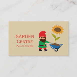Cartão De Visita Jardim do Jardim Central Plantas Modernas Gnomo