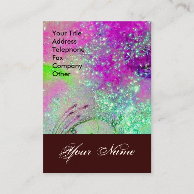 CARTÃO DE VISITA JARDIM DO MONOGRAMA DE PÓ DE ESTADO DE SOMBRA PERD (Frente)