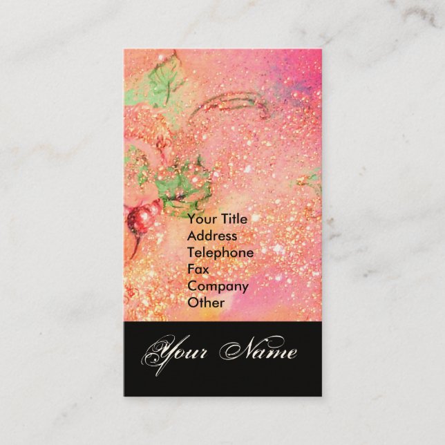 CARTÃO DE VISITA JARDIM DO MONOGRAMA DE PÓ DE ESTADO DE SOMBRA PERD (Frente)