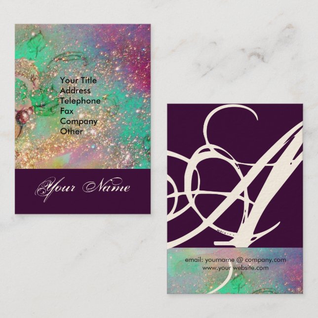 CARTÃO DE VISITA JARDIM DO MONOGRAMA DE SOMBRAS PERDIDO 1 (Frente/Verso)