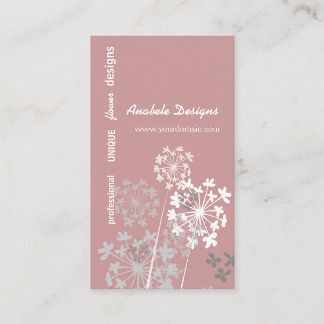 Cartão De Visita Jardim elegante do verão do primavera da natureza (Frente)