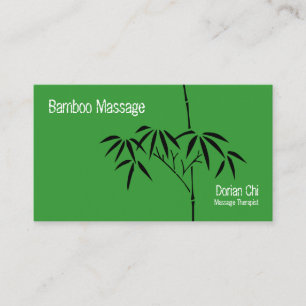 Cartão De Visita Jardim Japonês Bamboo Branch Massage Therapist