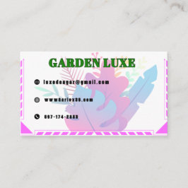 Cartão De Visita Jardim Luxe Floral