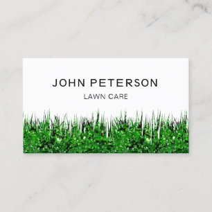 Cartão De Visita Jardinagem Paisagem Verde-Branco