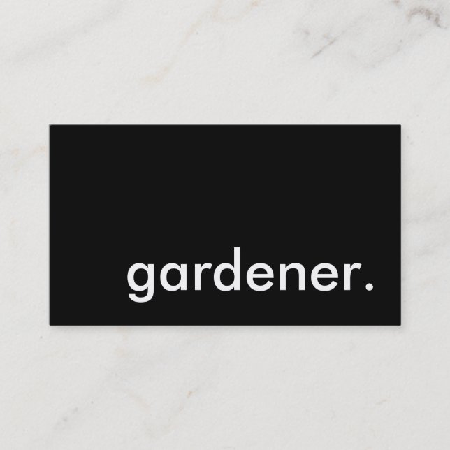 Cartão De Visita jardineiro. (Frente)