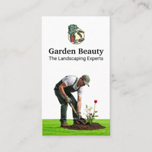 Cartão De Visita Jardineiro Ferramentas Paisagismo
