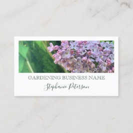 Cartão De Visita Jardineiro Verde de Fotografia Personalizada do Li