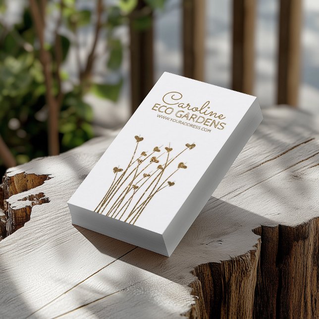 Cartão De Visita Jardins Sustentáveis E Práticas Ecológicas (Perfect for business)