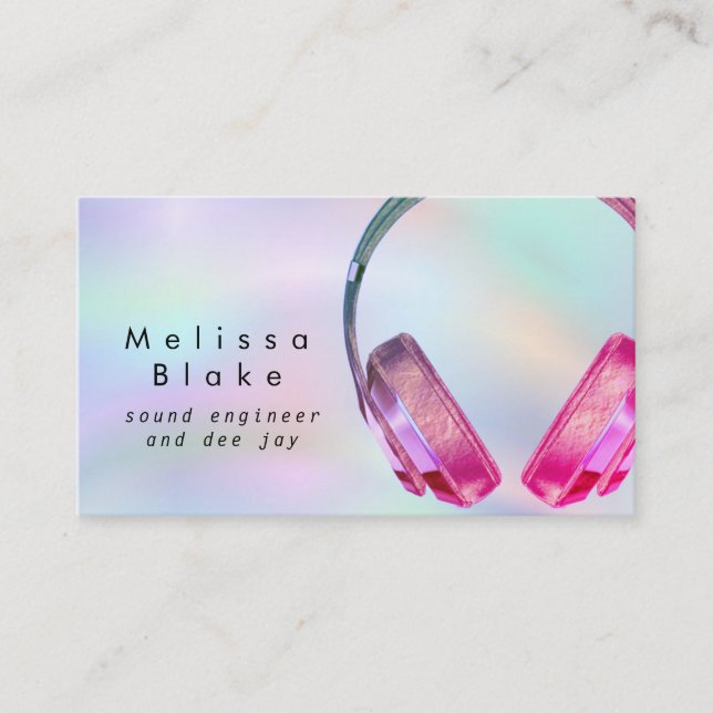 Cartão De Visita jay dee do engenheiro de som (Frente)