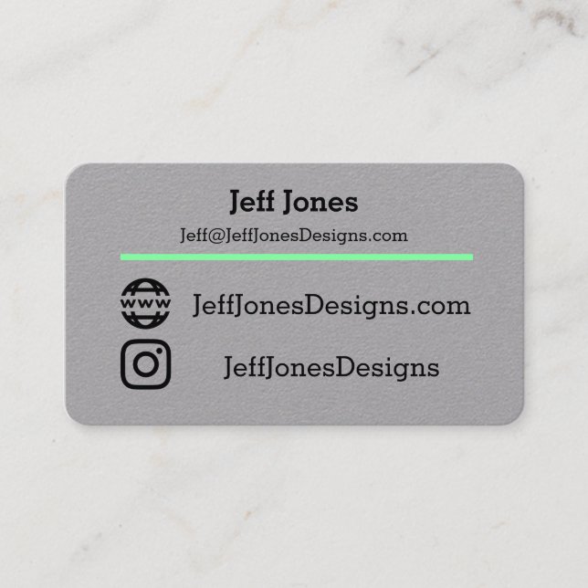 Cartão De Visita Jeff carda novo (Frente)