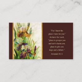 Cartão De Visita Jeremiah 29:11 Eu sei os planos que tenho para voc