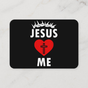 Cartão De Visita Jesus Ama ME Cristão Religioso