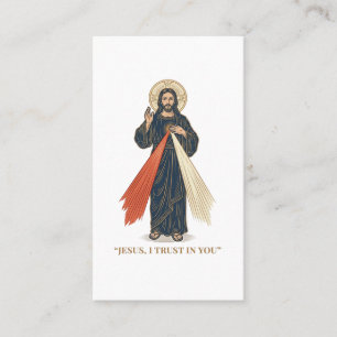 Cartão De Visita Jesus Antigo Eu Confio em Você Desenho Religioso V