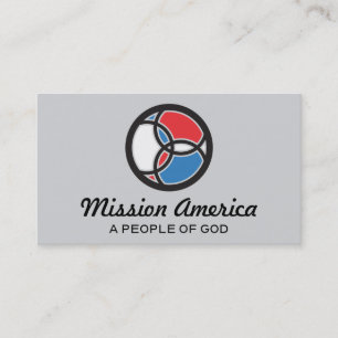 Cartão De Visita Jesus Fish Trinity Glass USA Logo