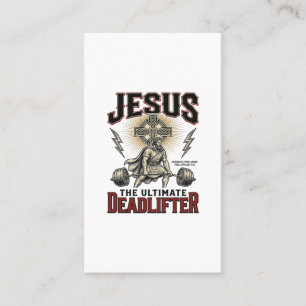 Cartão De Visita Jesus O Levantador de Peso Definitivo Camisa Crist