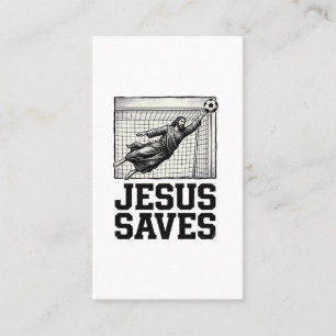 Cartão De Visita Jesus Salva Camisa de Gravura Vintage de Goleiro d