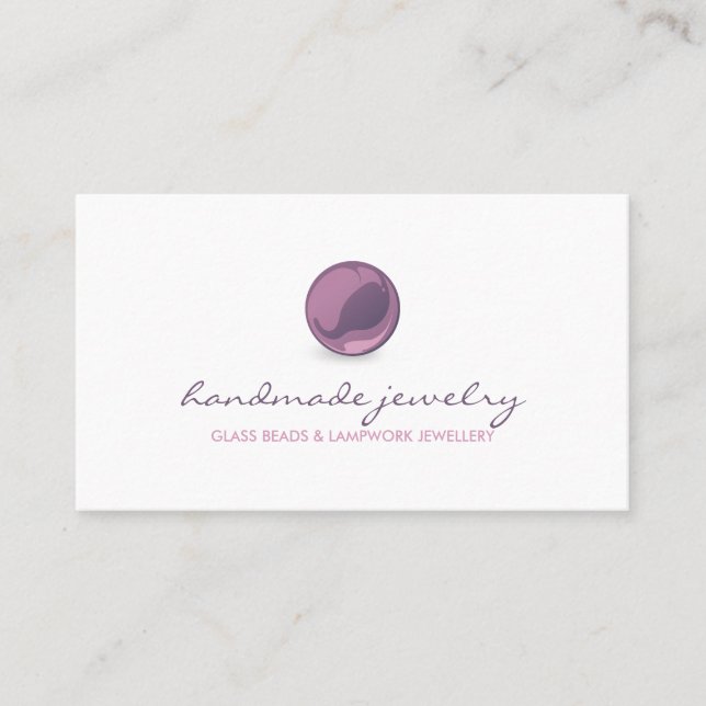 Cartão De Visita Jewelry de vidro Bead (Frente)