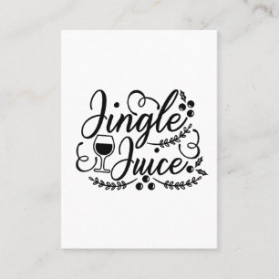 Cartão De Visita Jingle Juice Engraçado Bebendo de cerveja de Natal