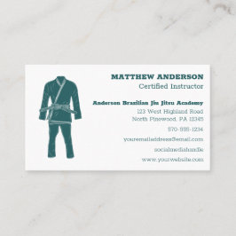 Cartão De Visita Jiu Jitsu BJJ Instrutor Teal