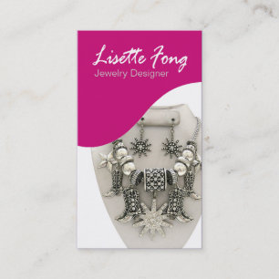 Cartão De Visita Joalheiro do costume do desenhista da jóia