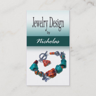 Cartão De Visita Joalheiro do costume do desenhista da jóia