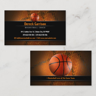 Cartão De Visita Jogador de basquete | Esporte Coach