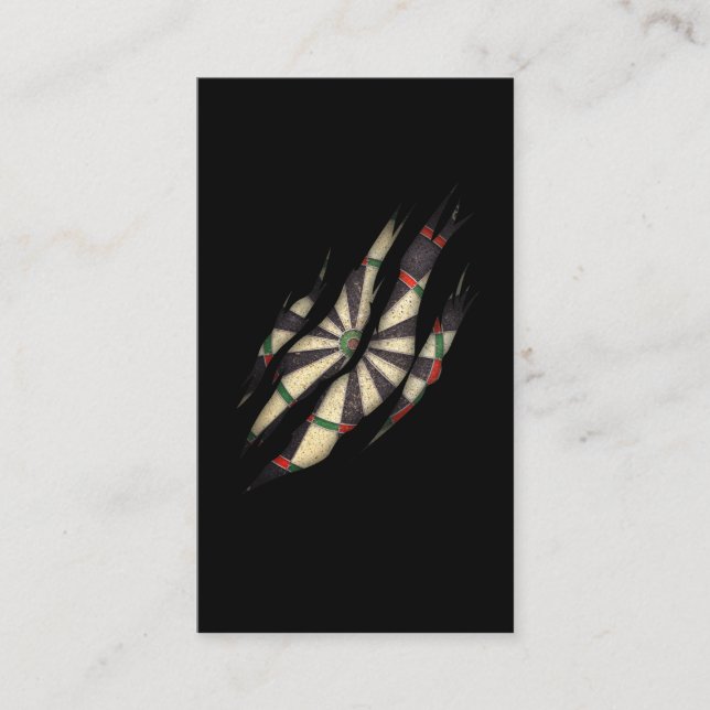 Cartão De Visita Jogador de Dardos do Hobby da Placa Dart (Frente)