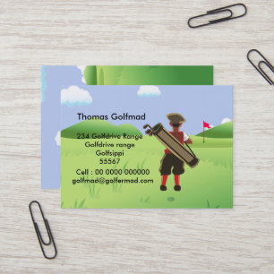 Cartão De Visita Jogador de golfe personalizado divertimento no