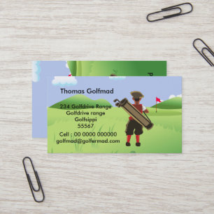 Cartão De Visita Jogador de golfe personalizado divertimento no