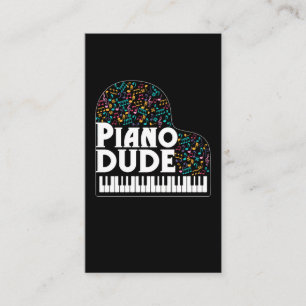 Cartão De Visita Jogador de Piano Engraçado Homem Música Clássic