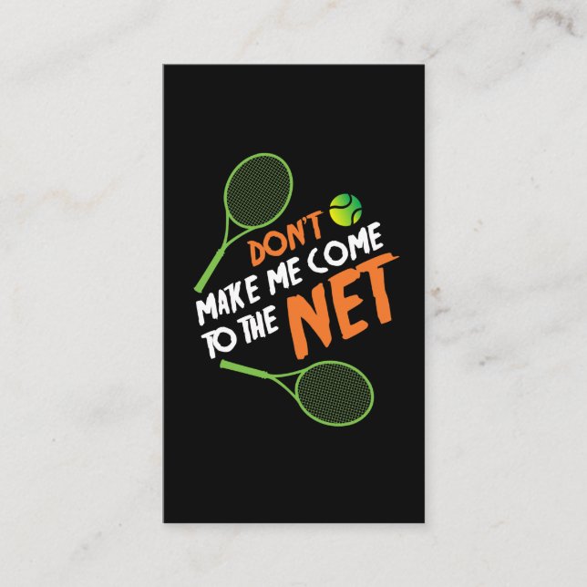 Cartão De Visita Jogador de ténis da ideia do presente do tênis (Frente)
