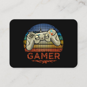 Cartão De Visita Jogador de Video Game Retro Gamer Meninos Meninas