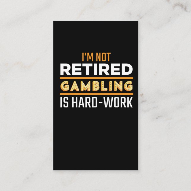 Cartão De Visita Jogador Engraçado De Máquinas De Slot Do Gambler C (Frente)