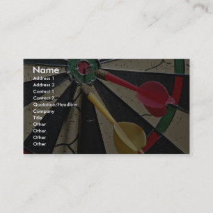 Cartão De Visita Jogo de mesa do dardo